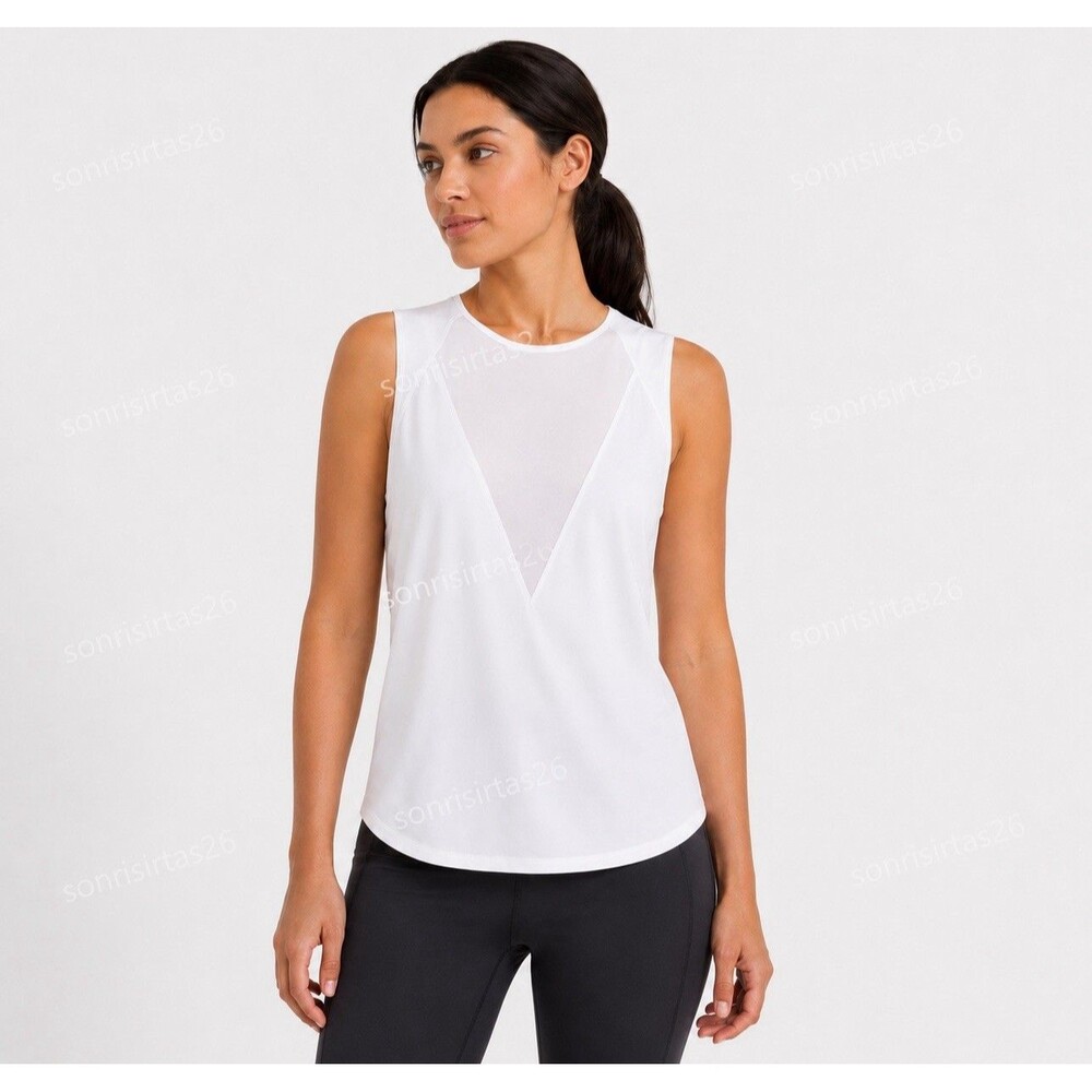 Lululemon Lab Edge Tee Sleeveless Mesh Tank Light Blush Pink Yoga Athleisure Gym